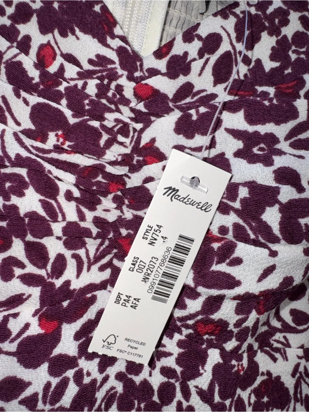 Madewell Puff Sleeve Sweetheart Midi Dress in Floral Size 4